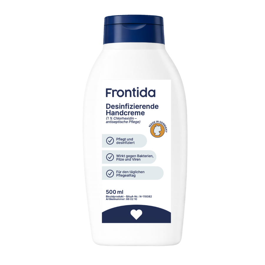 Frontida Disinfecting Hand Cream 1% CHX · 500 ml