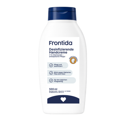 Frontida Desinfizierende Handcreme 1 % CHX · 500 ml