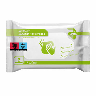 Händedesinfektionstücher im To-Go-Format, 15 Stück – Frontida